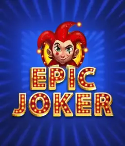 Enter the vibrant world of the Epic Joker game by Relax Gaming, featuring a mischievous joker with a vivid hairstyle against a dazzling blue background. This graphic captures the joy and humor of classic slots, great for players who enjoy a nostalgic touch, offering a delightful adventure.