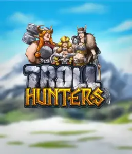 Step into the world of "Troll Hunters," where fierce Viking warriors are poised to confront their foes. The logo features a male and female Viking, equipped with weapons, with a chilly mountainous backdrop. They exude bravery and might, symbolizing the essence of the game's adventurous theme.